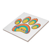 Carreau Empreinte de patte de chien moderne du milieu du s (Côté)