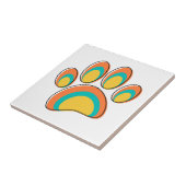 Carreau Empreinte de patte de chien moderne du milieu du s (Côté)