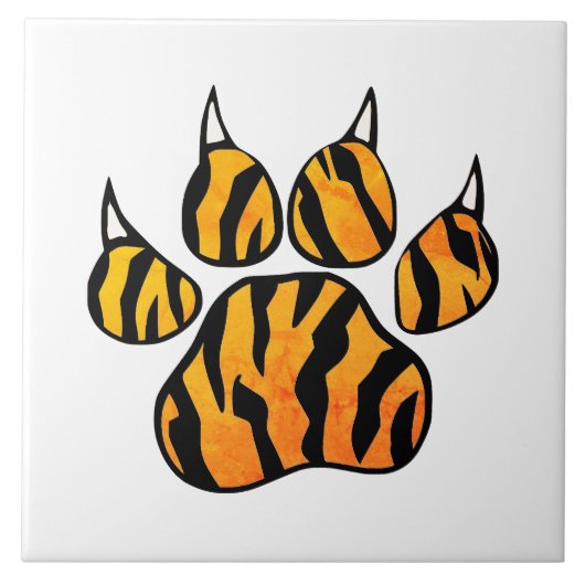 Carreau Empreinte de patte de tigre (Devant)