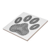 Carreau Empreinte de patte d'encre Abstrait (Côté)