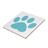 Carreau Empreinte de patte du chat de chien bleu (Côté)