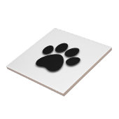 Carreau Empreinte de patte espiègle de chien pour la PATTE (Côté)