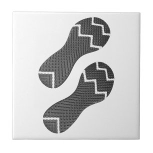 Carreau Empreinte des chaussures de course