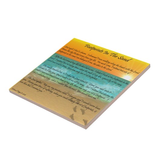 Carreau Empreintes de pas dans le sable (Côté)