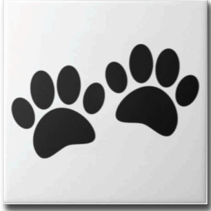 Carreau Empreintes de patte de chien personnalisées