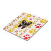 Carreau Empreintes de pattes cardiaques du Chihuahua (Côté)