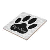 Carreau Empreintes de pattes De Chiens Et Os Avec Nom Pers (Côté)