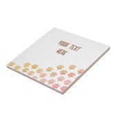 Carreau Empreintes de pattes De Chiot Peint Avec Texte Per (Côté)