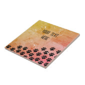 Carreau Empreintes de pattes en papier peigné (Côté)