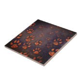 Carreau Empreintes de pattes sur le plancher Cuivre Brown  (Côté)