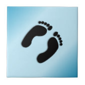 Carreau Empreintes nues bleu (Devant)