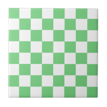 Carreau en céramique à motif à carreaux vert rétro