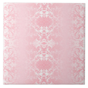 Carreau en céramique à motif abstrait rose