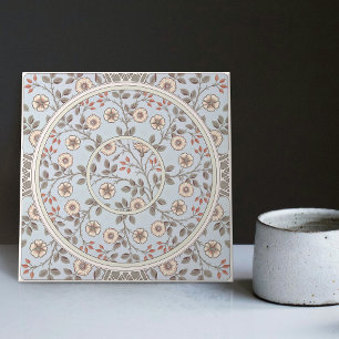 Carreau en céramique à motif de marguerite florale