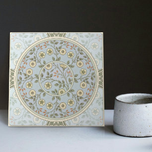 Carreau en céramique à motif de marguerite florale