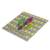 Carreau en céramique à motif élégant de fleur de l (Côté)