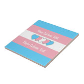 Carreau en céramique avec drapeau de fierté transg (Côté)