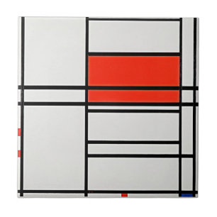 Carreau en céramique Composition n°4 de Piet Mondr