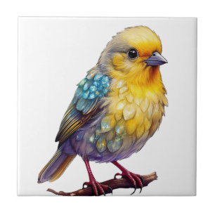 Carreau en céramique de cristal jaune de canari