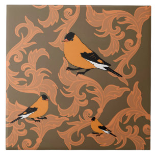 Carreau en céramique d'oiseau
