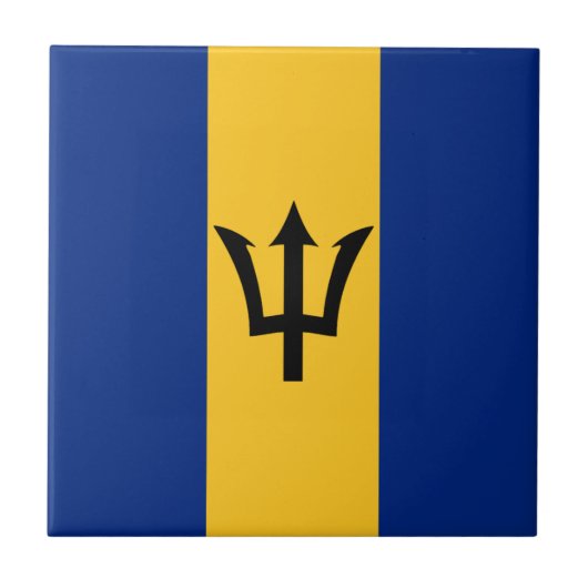 Carreau en céramique Drapeau de la Barbade (Devant)