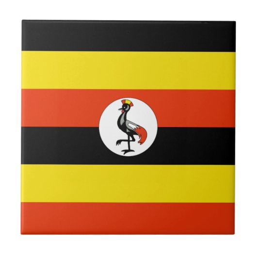 Carreau en céramique Drapeau de l'Ouganda (Devant)