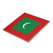 Carreau en céramique Drapeau des Maldives (Côté)