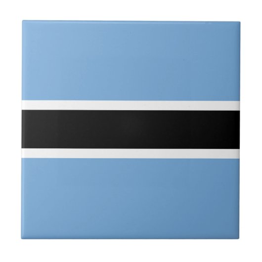 Carreau en céramique Drapeau du Botswana (Devant)