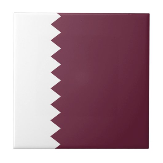 Carreau en céramique Drapeau du Qatar (Devant)