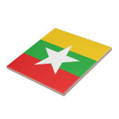 Carreau en céramique Drapeau Myanmar (Côté)