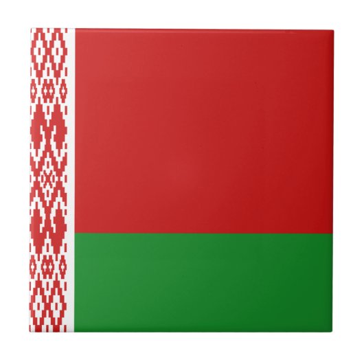 Carreau en céramique du drapeau de Biélorussie (Devant)