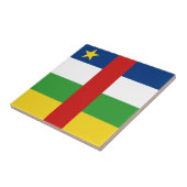 Carreau en céramique du drapeau de la Centrafrique (Côté)
