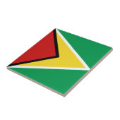 Carreau en céramique du drapeau de la Guyane (Côté)