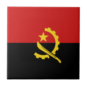 Carreau en céramique du drapeau de l'Angola