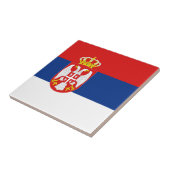 Carreau en céramique du drapeau de Serbie (Côté)