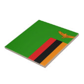 Carreau en céramique du drapeau de Zambie (Côté)