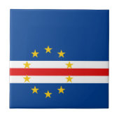 Carreau en céramique du drapeau du Cap-Vert (Devant)