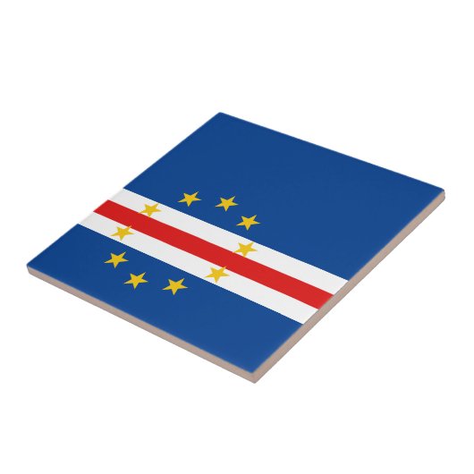 Carreau en céramique du drapeau du Cap-Vert (Côté)
