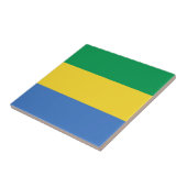 Carreau en céramique du drapeau du Gabon (Côté)