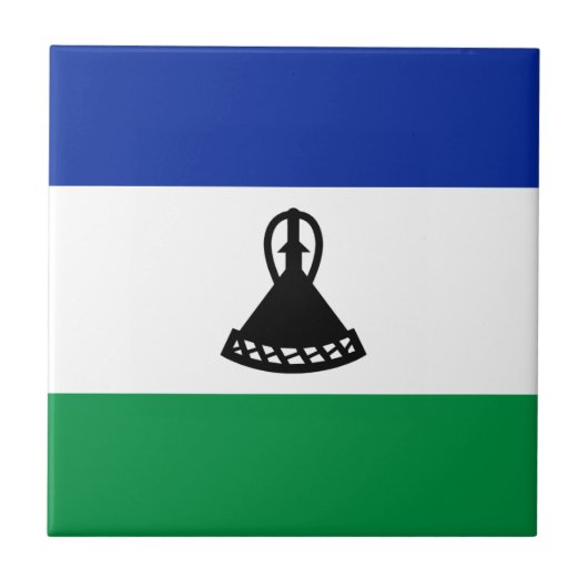 Carreau en céramique du drapeau du Lesotho (Devant)