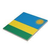Carreau en céramique du drapeau du Rwanda (Côté)