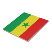 Carreau en céramique du drapeau du Sénégal (Côté)