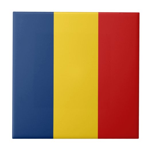 Carreau en céramique du drapeau du Tchad (Devant)