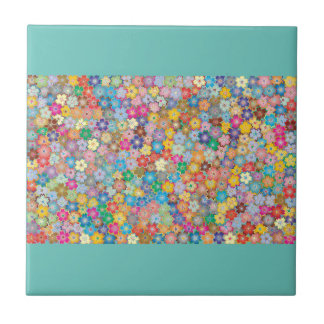 CARREAU EN CÉRAMIQUE FLORAL