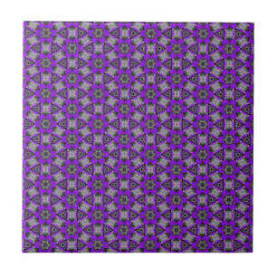 Carreau en céramique floral violet - Couleurs pers