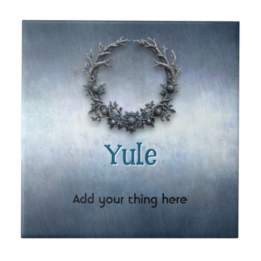 Carreau en céramique personnalisable de Yule (Devant)