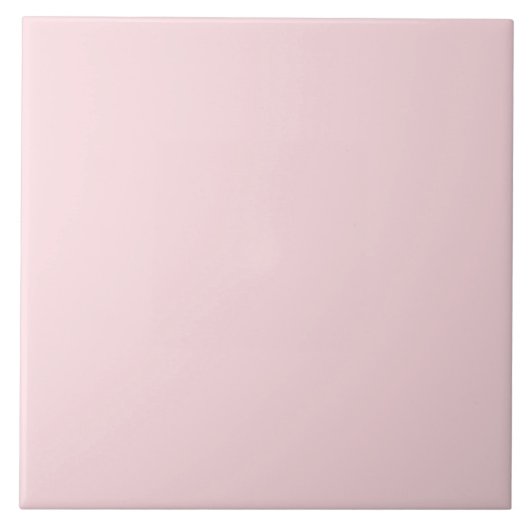 Carreau en céramique rose pâle. (Devant)