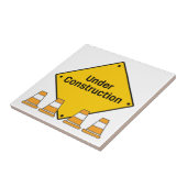 Carreau En construction avec des cônes (Côté)