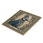 Carreau Enchanted Blue Jay Spirit Animal Personnalisable (Côté)