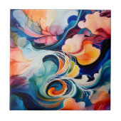 Carreau Encre Abstraite d'alcool (Devant)